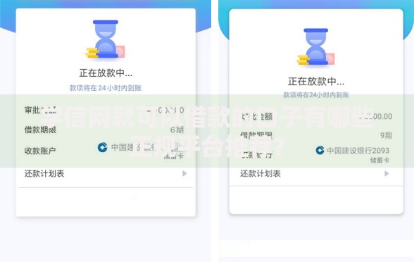 学信网就可以借款的口子有哪些正规平台推荐？