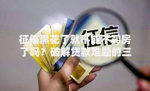 征信黑花了就不能不买房了吗？破解贷款难题的三大路径