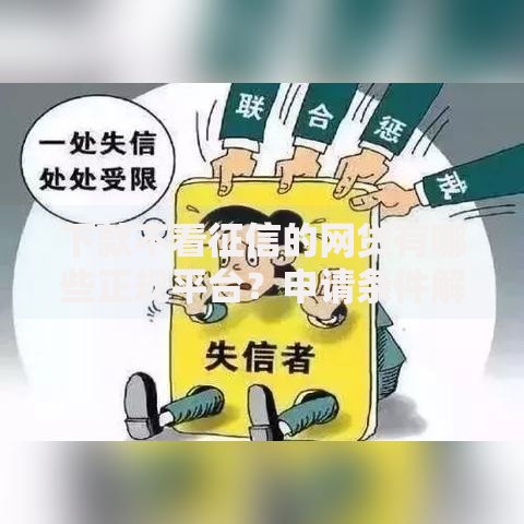 下款不看征信的网贷有哪些正规平台？申请条件解析