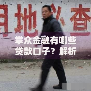 掌众金融有哪些贷款口子？解析旗下正规借款产品及申请条件