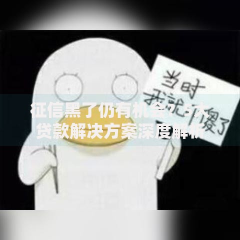 征信黑了仍有机会？5大贷款解决方案深度解析