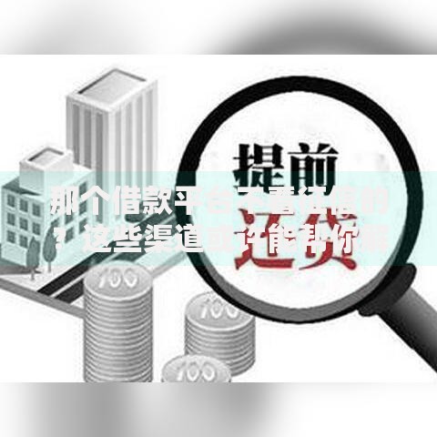 那个借款平台不看征信的？这些渠道或许能帮你解决资金难题