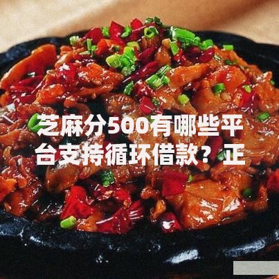 芝麻分500有哪些平台支持循环借款？正规平台盘点及申请攻略