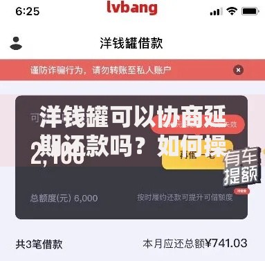 洋钱罐可以协商延期还款吗？如何操作？流程解析及注意事项