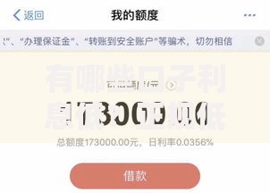 有哪些口子利息低？正规低息贷款平台解析