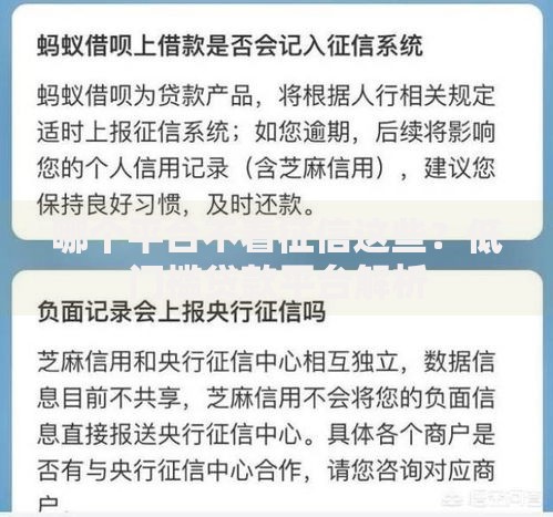 哪个平台不看征信这些？低门槛贷款平台解析