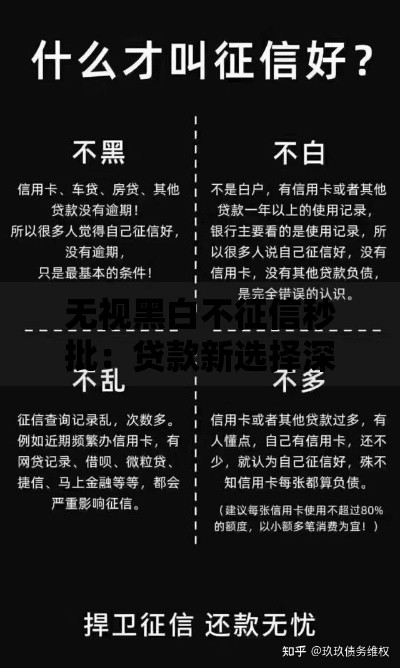 无视黑白不征信秒批：贷款新选择深度解析