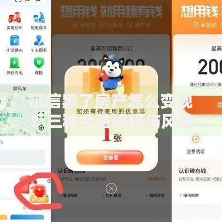 征信黑了房产怎么变现？三种合法途径与风险解析