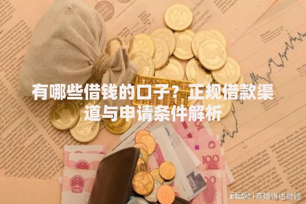 有哪些借钱的口子？正规借款渠道与申请条件解析