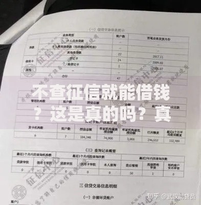不查征信就能借钱？这是真的吗？真相与风险深度解析