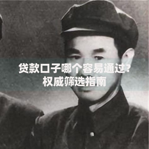 贷款口子哪个容易通过？权威筛选指南
