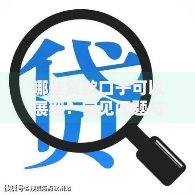 哪些贷款口子可以展期？常见问题与申请条件解析