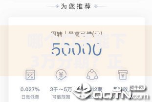 哪个口子能下3万分期？正规平台申请全解析