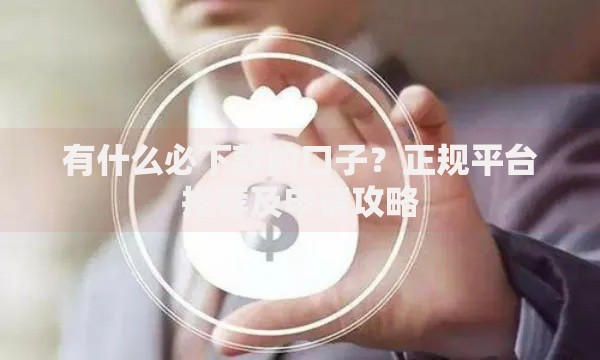 有什么必下款的口子？正规平台推荐及申请攻略
