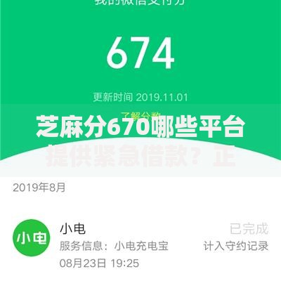 芝麻分670哪些平台提供紧急借款？正规渠道及申请流程解析