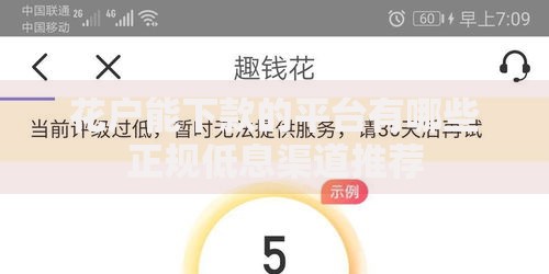 花户能下款的平台有哪些正规低息渠道推荐
