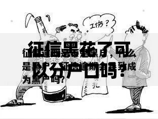 征信黑花了可以分户口吗？征信黑户与分户关联性解析