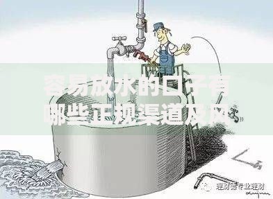 容易放水的口子有哪些正规渠道及风险须知