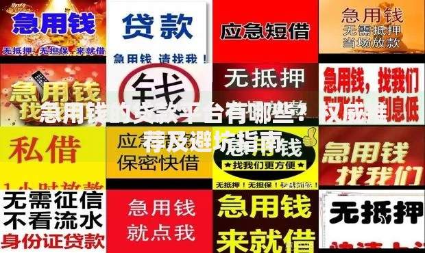 急用钱的贷款平台有哪些？权威推荐及避坑指南