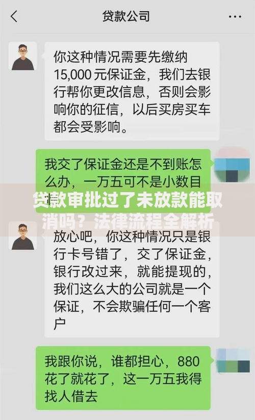 贷款审批过了未放款能取消吗？法律流程全解析