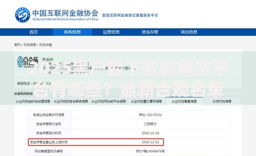 2025黑户能下款的网贷平台有哪些？最新合规名单解析
