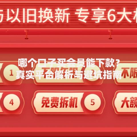 哪个口子买会员能下款？真实平台解析与避坑指南