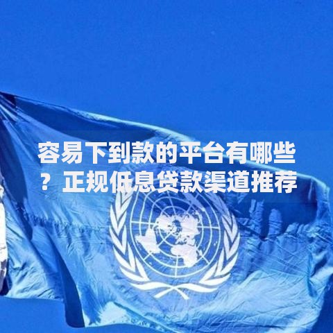 容易下到款的平台有哪些？正规低息贷款渠道推荐