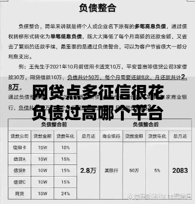网贷点多征信很花负债过高哪个平台能下款？深度解析渠道选择
