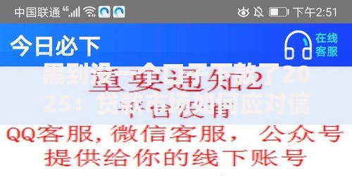 黑到没一个口子下款了2025:贷款市场如何应对信用危机? 黑到没一个口子下款了2025:贷款市场如何应对信用危机?