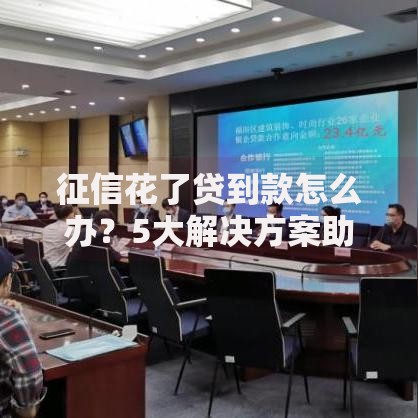 征信花了贷到款怎么办?5大解决方案助你顺利融资 征信花了贷到款怎么办?5大解决方案助你顺利融资