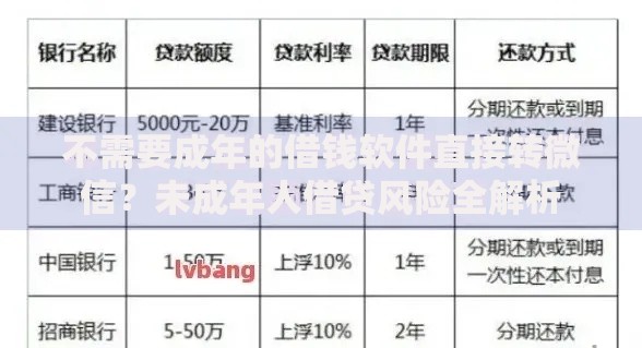 不需要成年的借钱软件直接转微信?未成年人借贷风险全解析 不需要成年的借钱软件直接转微信?未成年人借贷风险全解析