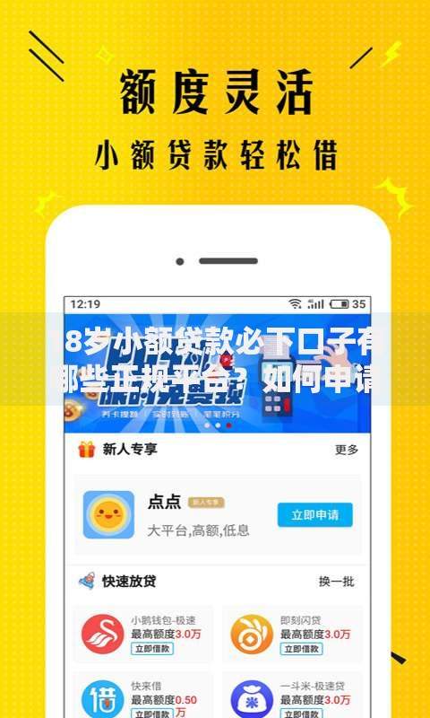 18岁小额贷款必下口子有哪些正规平台？如何申请？