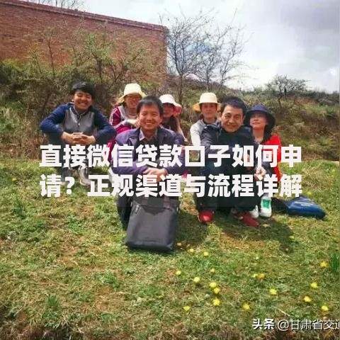 直接微信贷款口子如何申请？正规渠道与流程详解