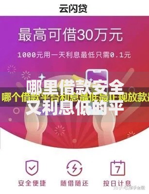 哪里借款安全又利息低的平台？正规渠道全解析