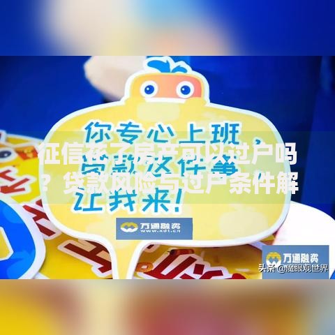 征信花了房产可以过户吗？贷款风险与过户条件解析