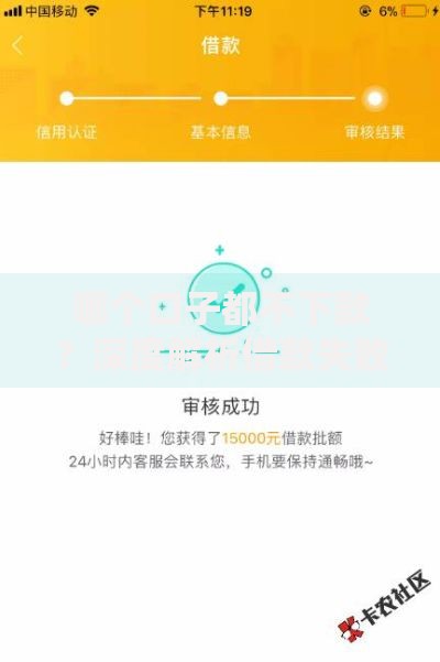 哪个口子都不下款？深度解析借款失败原因与解决方案