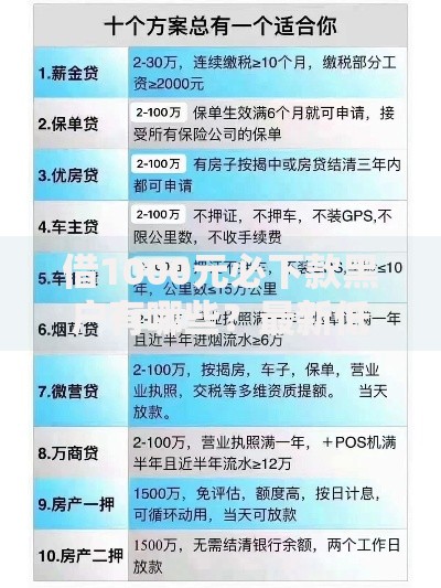 借1000元必下款黑户有哪些?最新低门槛渠道解析 借1000元必下款黑户有哪些?最新低门槛渠道解析
