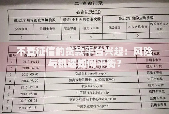 不查征信的贷款平台兴起：风险与机遇如何平衡？