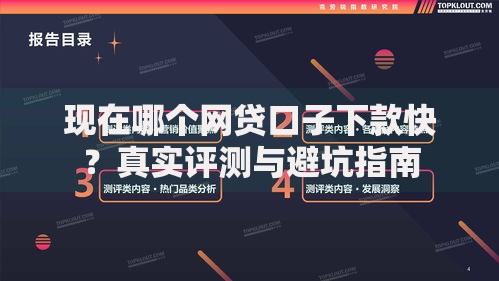 现在哪个网贷口子下款快？真实评测与避坑指南