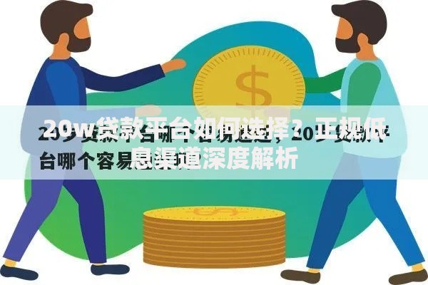 20w贷款平台如何选择?正规低息渠道深度解析 20w贷款平台如何选择?正规低息渠道深度解析