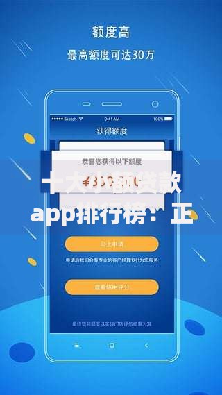 十大小额贷款app排行榜：正规平台推荐与综合评测