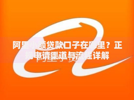 阿里小额贷款口子在哪里？正规申请渠道与流程详解