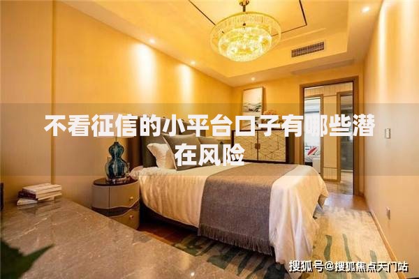 不看征信的小平台口子有哪些潜在风险