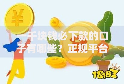 一千块钱必下款的口子有哪些？正规平台解析