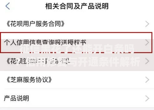 征信黑花了还能开白条吗?信用修复与开通条件解析 征信黑花了还能开白条吗?信用修复与开通条件解析