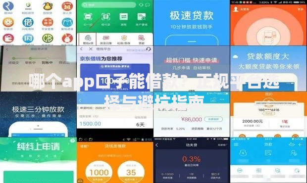 哪个app口子能借款？正规平台选择与避坑指南