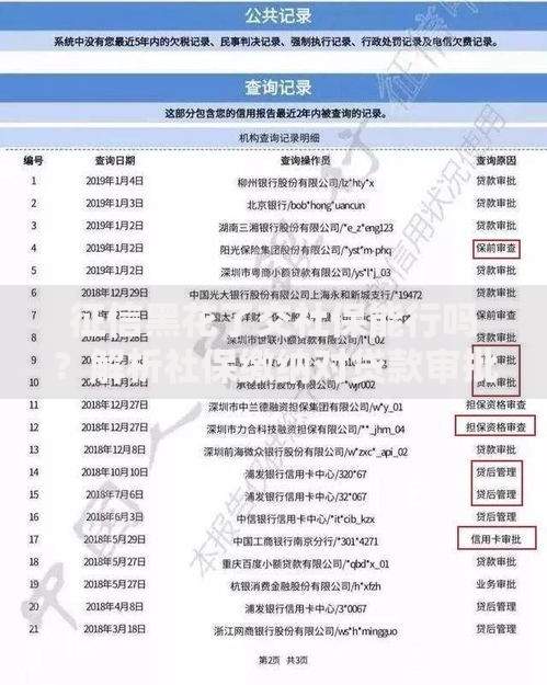 征信黑花了交社保能行吗？解析社保缴纳对贷款审批影响