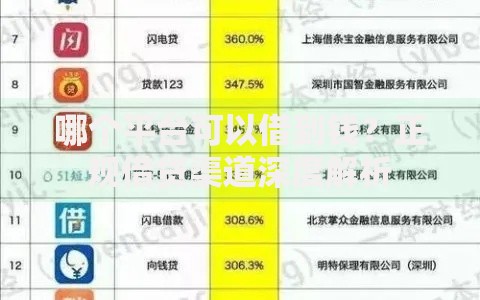 哪个平台可以借到钱？正规借贷渠道深度解析