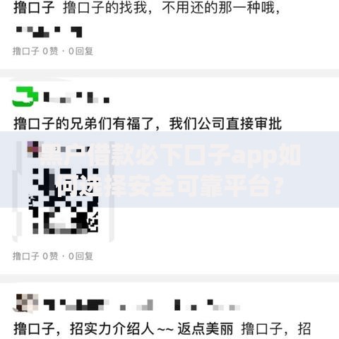 黑户借款必下口子app如何选择安全可靠平台？