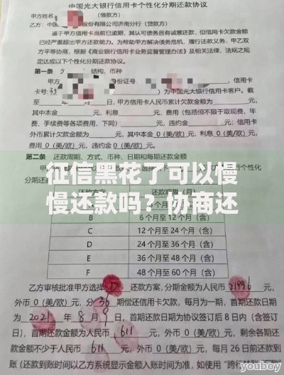 征信黑花了可以慢慢还款吗？协商还款方案全解析